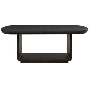 Leandro Burnished Black 96" Extendable Rectangular Dining Table