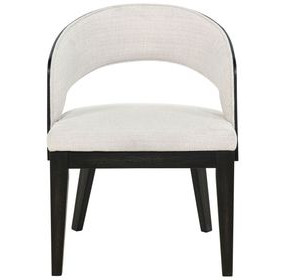 Leandro Cream Upholstered Dining Arm Chair Set of 2