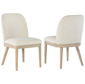 Solano Beige Upholstered Side Chair Set of 2