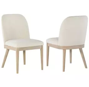 Solano Beige Upholstered Side Chair Set of 2