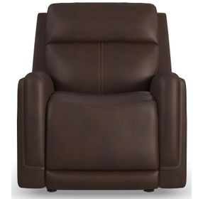 Alister Burnt Umber Triple Power Glider Recliner with USB Charging