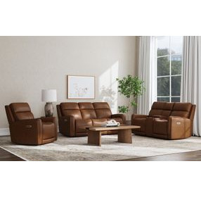Alister Sedona Brown Triple Power Glider Reclining Living Room Set