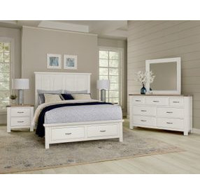 Maple Road Soft White Mansion Storage Panel Bedroom Set