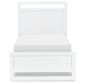 Summerland Pure White Twin Panel Bed