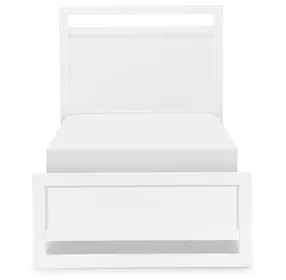 Summerland Pure White Twin Panel Bed