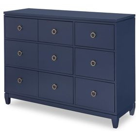 Summerland Inkwell Blue 6 Drawer Dresser