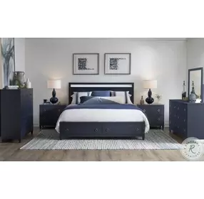 Summerland Inkwell Blue Panel Storage Bedroom Set