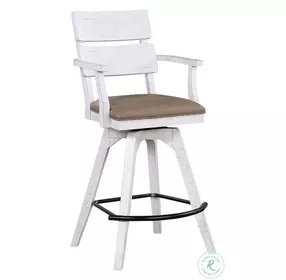 La Sierra Brown 30" Double Panel Back Spectator Bar Stool Set Of 2