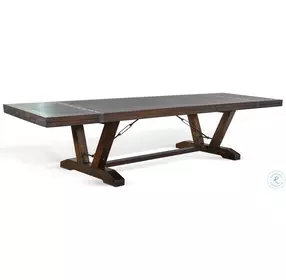 Havenstead Dark Brown 140" Extendable Rectangular Dining Table