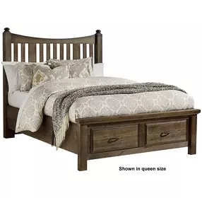 Maple Road Syrup Slat Storage Poster Bed