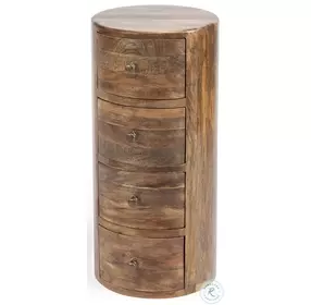 Liam Light Brown Wood Storage End Table