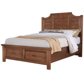 Maple Road Scalloped Storage Panel Bed