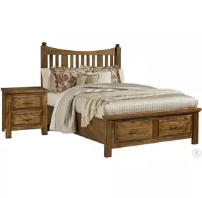 Maple Road Antique Amish Poster Storage Bedroom Set