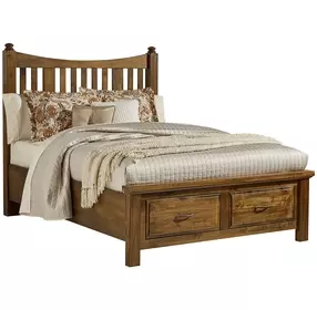 Maple Road Slat Storage Poster Bed