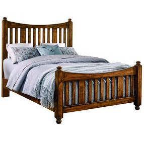 Maple Road Antique Amish King Slat Poster Bed