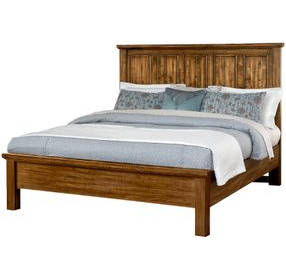Maple Road Antique Amish King Mansion Panel Bed