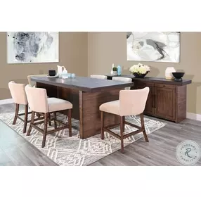 Autumn Echo Dark Brown Boise Rectangular Counter Height Dining Room Set