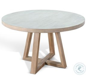 Ashwyn Light Gray 48" Round Dining Table