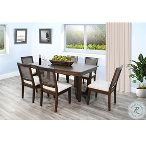 Rustic Refined Dark Brown Noah Extendable Rectangular Dining Room Set