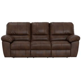 Stetson Walnut 91" Lay Flat Reclining Sofa