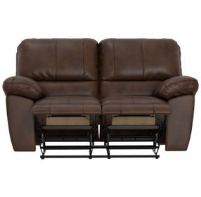 Stetson Walnut 65" Lay Flat Reclining Loveseat