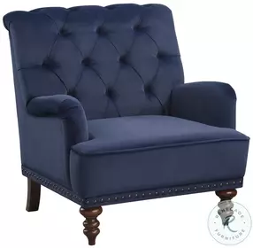 Holland Park Dark Blue Accent Chair