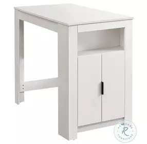 1202 White Laminate 48" Rectangular Counter Height Dining Table