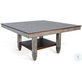 Sawmill Square Brown 60" Rectangular Dining Table with Storage