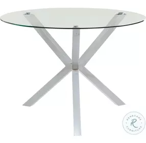 Vance Chrome Round Dining Table