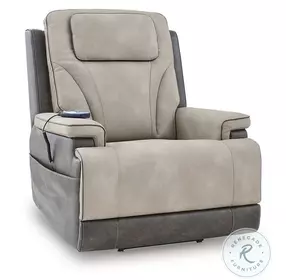 4Z Relax Retreat Sand Performance Fabric Power Lift Recliner
