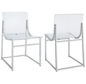 Adino Clear Side Chair Set Of 2