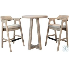 Golden Hearth Natural Mia Round Bar Table Set