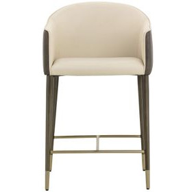 Kylin Dillon Cream Upholstered Counter Height Stool