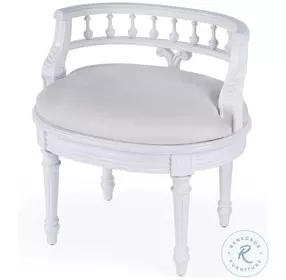 Hathaway Cottage White Vanity Stool