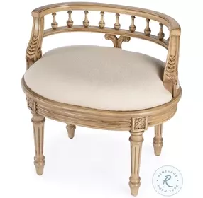 Hathaway Antique Beige Vanity Stool
