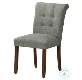 1218 Grey Fabric Upholstered Dining Chair Set Of 2