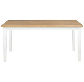 Andrews Light Ash and White 66" Rectangular Dining Table
