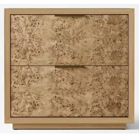 Milan Natural 2 Drawer Nightstand