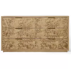 Milan Natural 6 Drawer Dresser