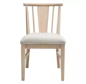 West End Ivory and Natural Maple Upholstered Spindle Side Chair Set of 2