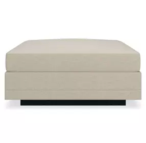 Fusion Beige Upholstered Rectangular Ottoman