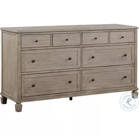 Marceline Gray Oak 8 Drawer Dresser