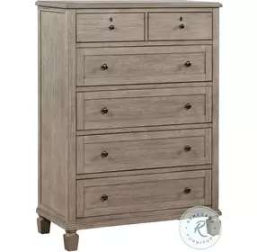Marceline Gray Oak 6 Drawer Chest