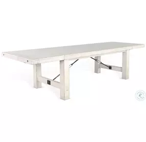 Cozy Luxe White Sand 122" Extendable Rectangular Dining Table