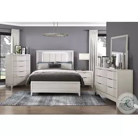 Florence Upholstered Panel Bedroom Set with LED Lighting