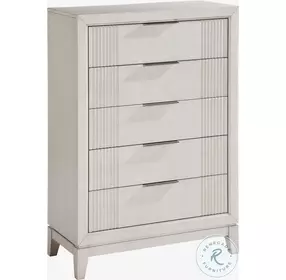 Florence Antique White 5 Drawer Chest