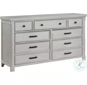 Willowbrook Light Gray 7 Drawer Dresser