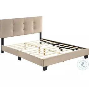 Newberry Brown Full Upholstered Platform Bed
