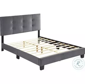 Newberry Dark Gray Full Upholstered Platform Bed