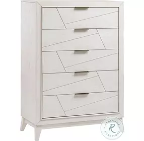 Asteria Antique White 5 Drawer Chest
